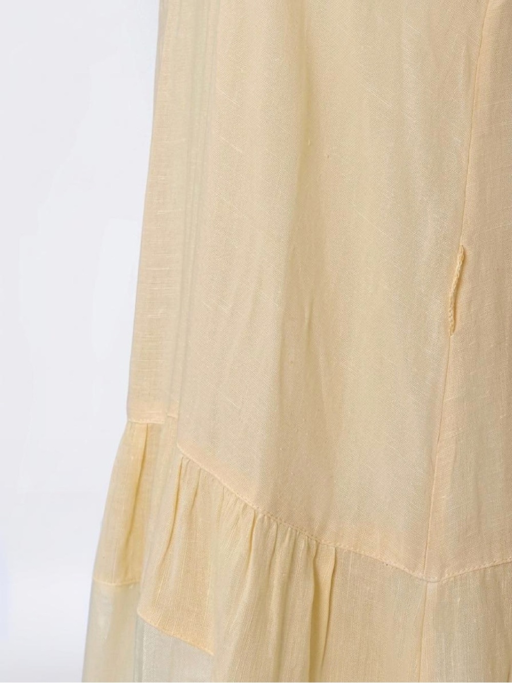 Free People Size Small Meet Me At The Sunset MIdii Soft Yellow Sleeveless - Picture 13 of 13